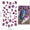 Picture of HAIIDOAK Nail Art Stickers, 5D Embossed Colorful Floral Nail Decals Nail Art Design Self Adhesive Nail Supplies for Women Manicure Decoration