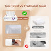 Picture of Vuacepe Face Towels Disposable Cotton Facial Clean Towels, 300 Count Biodegradable Soft Dry Facial Tissue, Face Drying Towels for Skin Care, Makeup Remover, Disposable Face Cloths for Washing Face