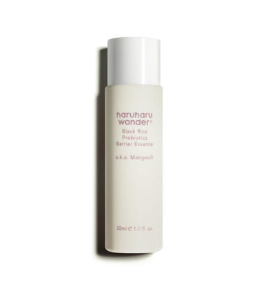 Picture of haruharu Wonder Black Rice Probiotics Barrier Essence 1.01 fl. oz., Travel Size Essence Toner to Strengthen Skin Barrier with Ceramides, Fermented Ingredients, Soothing, Moisturizing, Plumping