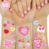 Picture of xo, Fetti Valentine's Day Temporary Tattoos - 54 Hot Pink Foil Styles | V-Day Party Decoration, Galentines, Party Favor, Be Mine, Candy Heart, Vday Supplies, XOXOs
