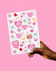Picture of xo, Fetti Valentine's Day Temporary Tattoos - 54 Hot Pink Foil Styles | V-Day Party Decoration, Galentines, Party Favor, Be Mine, Candy Heart, Vday Supplies, XOXOs