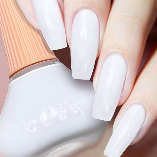 Picture of Major Dijit Quick Dry Nail Polish Ghost White Summer Nail Lacquer for Nail Art Regular Nail Polish 0.41 fl oz.