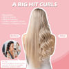 Picture of Heatless Overnight Curling Rod Set - 70" Soft Velour Hair Rollers for Long Curls, Sleep-in Lazy Curlers