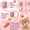 Picture of 120 Pieces Kids Press on Nails Children Fake Nails Artificial Nail Tips Girls Full Cover Short False Fingernails for Girls Kids Nail Decoration (Sweet Pattern)