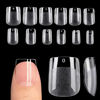 Picture of UNA GELLA Square Nail Tips Full Cover - Pre-buff Matte Gel x Tips Square Extra Short Strong&Lasting Square Tips for Acrylic Nails Clear Gelly Tips Home DIY Salon 12 Sizes for Women