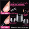 Picture of UNA GELLA Square Nail Tips Full Cover - Pre-buff Matte Gel x Tips Square Extra Short Strong&Lasting Square Tips for Acrylic Nails Clear Gelly Tips Home DIY Salon 12 Sizes for Women