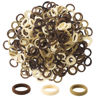 Picture of 200Pcs Kids Hair Ties, 1 Inch Cotton Baby Hair Ties for Girls and Kids, Brown Seamless Hair Bands for Thin Hair