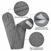 Picture of Denfany Spa Headband 3 Pack Ultra Soft Adjustable Face Wash Headband Terry Cloth Stretch Make Up Wrap for Face Washing, Shower, Facial Mask, Yoga (Black + White + Grey)