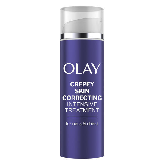 Picture of Olay Treatment Cream Intensive Crepey Skin Correcting for Neck & Chest with Retinol24, Vitamin B3 Complex, Deeply Hydrates, Renews & Smoothes Skin, 1.7 fl oz