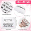 Picture of Reginary 50 Pcs Inspirational Gifts Bulk for Women Cosmetic Bag EVA You Are Braver Awesome Makeup Bag Mini Toiletry Packet with Zipper Encouragement Birthday Graduation Gift(You Are Braver)