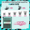 Picture of AMZGIRL LASH Midnight DIY Lash Extension Kit, 144 pcs Eyelash Clusters Kit Lash Bond and Seal, Lash Glue Remover and Applicator for Individual False Eyelashes Kit Lash Extensions(D-Mix 8-16mm Kit)