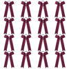 Picture of DEEKA 16 PCS Maroon Collegiate Style Cheer Bows for Girls Teens Softball Cheerleader Sports