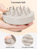 Picture of HEETA Hair Scalp Massager for Hair Growth, Shampoo Brush, Scalp Exfoliator with Soft Silicone Bristles, Scalp Scrubber for Dandruff Removal to Relieve Stress, Wet Dry Hair, Updated Material, Beige