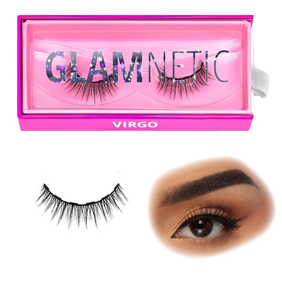 Picture of Glamnetic Magnetic Eyelashes - Virgo | Short Magnetic Lashes, 60 Wears Reusable Faux Mink Lashes Natural Look - 1 Pair