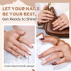 Picture of modelones Nail Polish 6 Colors Brown Nude Silver Glitter Nail Polish Set Skin Tone Spring Collection Quick Dry Mini Nail Polish Manicure DIY Nail Art Salon Home Gift For Women Girl