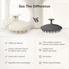 Picture of Sndyi Silicone Scalp Massager Shampoo Brush, Hair Scrubber with Soft Silicone Bristles, Scalp Scrubber/Exfoliator for Dandruff Removal, Wet Dry Scalp Brush for Hair Growth & Scalp Care, Oatmeal