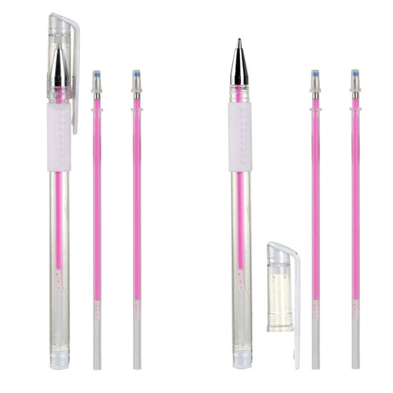 Picture of TEONEI Eyebrow microblading Marker Pen,Skin Marker Pen,Eyebrow Permanent Makeup Position Mapping Mark Tools (Pink)