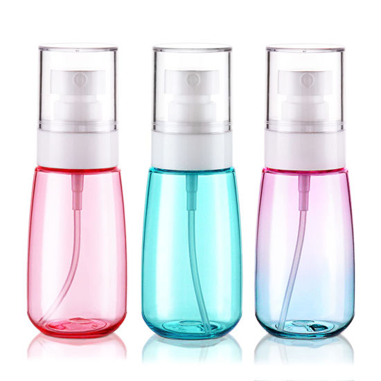 Picture of Cosywell Travel Spray Bottle TSA Approved 2oz 60ml 3 Pack Leak Proof Fine Mist Empty Plastic Refillable Spray Bottle for Perfume Essential Oils Toners Rose Water Cosmetics (3color)