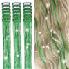 Picture of ZYXQZYX Hair Tinsel Kit Pack of 18 Pcs Hair Tinsel Clip in 19.6Inch Glitter Tinsel Hair Extensions Heat Resistant Clip in Hair Tinsel Sparkle Fairy Hair Accessories for Kids Girls Women (Green)