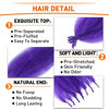 Picture of Springy Afro Twist Hair 24 Inch 3 Packs Purple Color Pre Fluffed Marley Twist Braiding Hair for Black Women