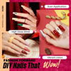 Picture of MEFA Gel Nail Polish Set, 32 Colors Burgundy Red Gel Polish Set Champagne Gold Glitter Nail Polish Gel Soak Off Dark Red Purple Shimmer Nude Brown Gel Nail Gifts for Women Girl DIY Salon Home Manicure