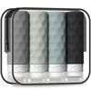 Picture of Silevoler Travel Bottles for Toiletries, 4pcs Tsa Approved 3oz Travel Size Containers, BPA Free Leak Proof Premium Silicone Bottles, Refillable Liquid Squeezable Accessories W/Toiletry Bag