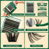 Picture of KEYYOU DIY Lash Extension Kit 280pcs Soft Lash Clusters 100D Curl Easy to Apply with Lash Bond and Seal Lash Applicator Lash Remover Eyelash Extension Kit at Home(RMkit-100D-D-10-18mix)