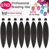 Picture of Alrence Pre Stretched Braiding Hair Long Braid 30 Inch 8 Packs Professional Braiding Hair Extensions Synthetic Crochet Twist Braids (30 Inch,4#)