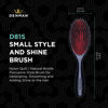 Picture of Denman Cushion Hair Brush (Small) with Soft Nylon Quill Boar Bristles - Porcupine Style for Grooming, Detangling, Straightening, Blowdrying and Refreshing Hair - Black, D81S