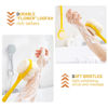 Picture of Shower Body Brush,Soft Bristles and Beautiful Pumpkin Loofah 14” Long Handle Back Scrubber Bath Mesh Sponge for Skin Exfoliating Bath,Massage Bristles Suitable for Wet or Dry,Men and Women (Grey)