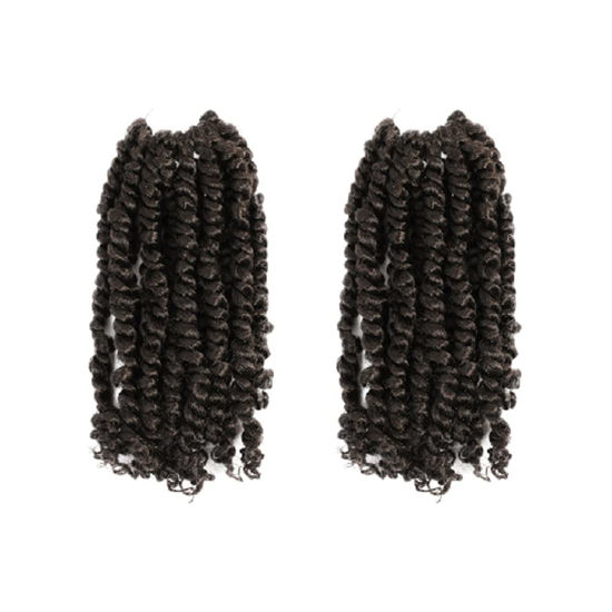 Picture of The BOHOBABE Pre-twisted Passion Twist Crochet Hair 10 Inch Short Pre-looped Crochet Passion Twist Braiding Hair 2 Packs (4#)