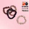 Picture of SILKIE x4 Set - Forget Satin - 100% Pure Mulberry Silk Black Brown Skinny Scrunchies Travel Pouch Everyday Hair Ties Elastics Hair Care Ponytail Holder No Damage (Chocolate)