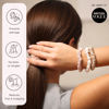 Picture of SILKIE x4 Set - Forget Satin - 100% Pure Mulberry Silk Black Brown Skinny Scrunchies Travel Pouch Everyday Hair Ties Elastics Hair Care Ponytail Holder No Damage (Chocolate)