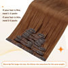 Picture of Full Shine Real Hair Extensions Clip In Human Hair Copper Seamless Human Hair Clip In Extensions Auburn Brown Seamless Hair Extensions Short Clip In Hair Extensions For Women 12 Inch 95 Grams 8 Pcs