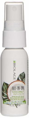 Picture of Biolage All-In-One Coconut Infusion | Multi-Benefit Treatment Spray For All Hair Needs | With Coconut | For All Hair Types | Sulfate & Paraben-Free | Vegan | 1 Fl. Oz