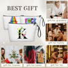 Picture of SEAMOON Birthday Gifts for Mom,Aunt,Teacher, Sister, Friend, Makeup Bag, Thank You Gifts for Women, Appreciation Gifts for Coworkers, Bride Bridesmaid Makeup Bag with Mirror,Christmas Gifts,K