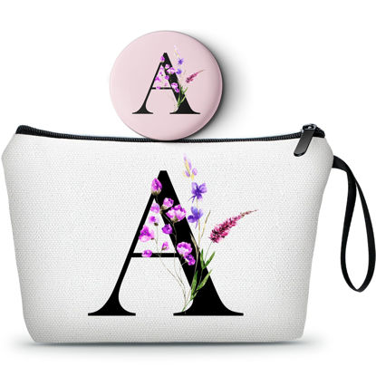 Picture of SEAMOON Gifts for Women Birthday Unique,Makeup Bag,Maid of Honor Gifts,Friendship Gifts for Women,Sister Birthday Gifts from Sister,Bridesmaid Bride Cosmetic bag with Mirror,Christmas Gifts,A