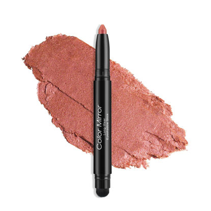 Picture of Color Mirror Cream Waterproof Hypoallergenic Eyeshadow Stick, long wear Metallic Glitter Matte Eye Shadow Pencil With Makeup Brush, Eye Brightener, 46 Ruby Metallic