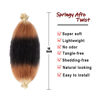Picture of 8 Packs Springy Afro Twist Hair 16 inch Pre-Separated Marley Twist Braiding Hair Soft Synthetic Crochet for Distressed Faux Locs Spring Twist Hair Extensions for Women… (16 Inch (Pack of 8), 1B27613#)