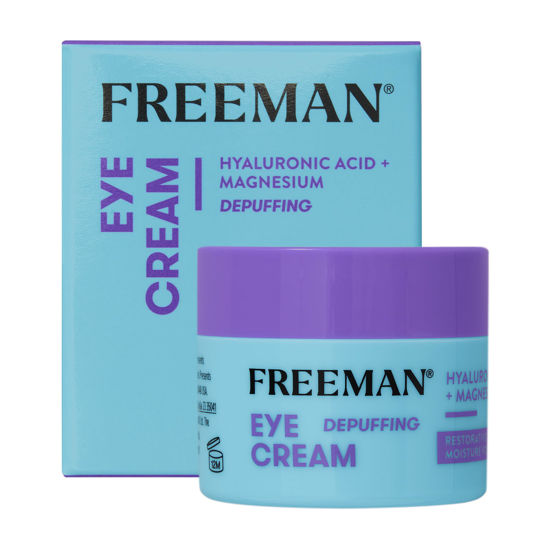 Picture of Freeman Eye Cream, Moisturizing Under Eye Cream For Dull & Tired Eyes, Brightens & Depuffs Undereye Skin, Helps Dark Circles, Infused With Magnesium & Hyaluronic Acid, 0.5 fl.oz./ 15 mL Jar