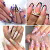 Picture of HNUIX Nail Charms Studs - 3D Multiple Colors, Flat Back Rhinestones, Caviar Beads, Round, Gold Silver, with Kit, for Nail Art