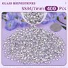 Picture of 400PCS SS34/7mm Crystal Rhinestones (Clear), Bedazzling Flatback Glass Rhinestones for Crafting DIY Nail Art Makeup Decoration, Gems Diomand Charms for Tumbler Shoes Clothing Mug