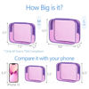 Picture of PACKISM Clear Makeup Bags, 2 Pack Clear Toiletry Bags with Zipper, Water-resistant Clear Cosmetic Bags Fit Travel Essentials, Carry-on Clear Travel Bags, Light Pinkish Purple