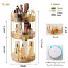 Picture of Aveniee 360° Rotating Makeup Organizer for Vanity, Upagraded Perfume Skincare Bathroom Counter Organizers with Brush Divider, 3 Tier Spinning Lipstick Cosmetic Makeup Lotion Storage Organizer(Gold)
