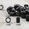 Picture of 2500pcs Hair Extentions Micro Rings Links Beads, 5mm Silicone Lined Beads for Human Hair Extensions Tool-Black