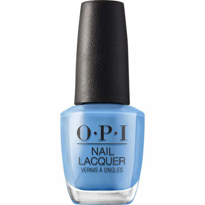 Picture of OPI Nail Lacquer Rich Girls & Po-Boys | Opaque Bright Blue Crème Chip Resistant Nail Polish | Vegan, Fast Drying, Streak Free
