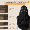 Picture of DOORES Remy Human Hair Extensions Clip in Balayage Chocolate Brown to Honey Blonde 16 Inch 7pcs 120g Clip in Hair Extensions Real Natural Hair Extensions Straight Thick