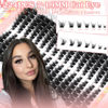 Picture of Fluffy Lash Clusters Wispy D Curl Eyelash Clusters 7-19MM Cluster Eyelash Extensions 224Pcs Cat Eye Individual Lashes Clusters Soft Luxury DIY Lash Extension Clusters at Home by Pleell