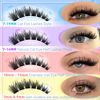 Picture of Fluffy Lash Clusters Wispy D Curl Eyelash Clusters 7-19MM Cluster Eyelash Extensions 224Pcs Cat Eye Individual Lashes Clusters Soft Luxury DIY Lash Extension Clusters at Home by Pleell