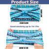 Picture of Yeshan Women's Wide Boho Knotted Non-Slip Turban Headwraps - Stretchy Bandeau Hair Bands for Sports, Yoga, Workouts, Pack of 8